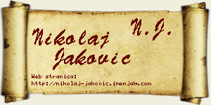 Nikolaj Jaković vizit kartica